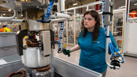 worker in an automotive assembly plant