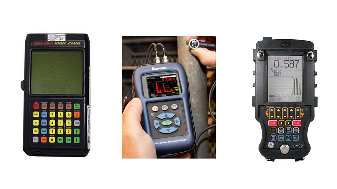 Figure 3: Three newer gauges on a white background
