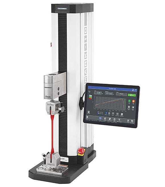 F305 wedgegrips sample. A UTM configured for a tensile test.