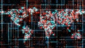 Management ChatGPT Feature. World map on digital futuristic surface.