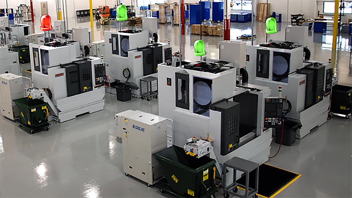 Machine shop floor.
