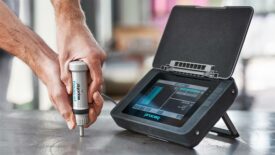 Hand shown using a typical A1038 comparative hardness testing machine