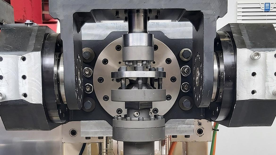 Close up of an AHP ball joint tester system.