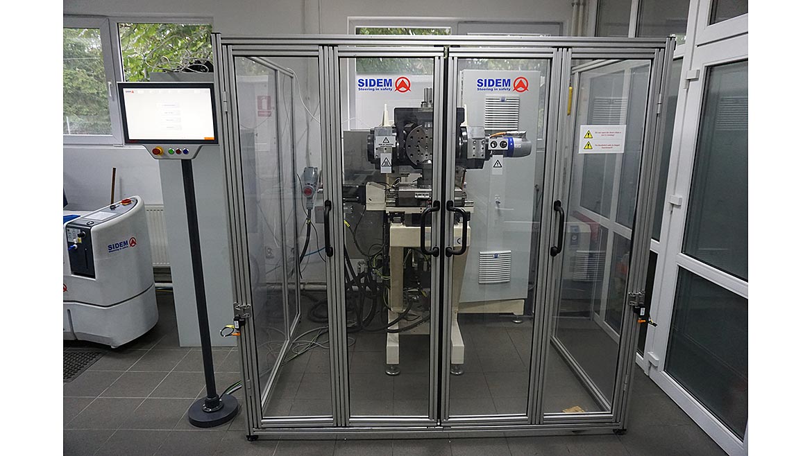 AHP’s ball joint test operating at the SIDEM NV’s site.